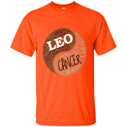 Zodiac Facts T-shirt Women Leo and Cancer T-shirt Orange