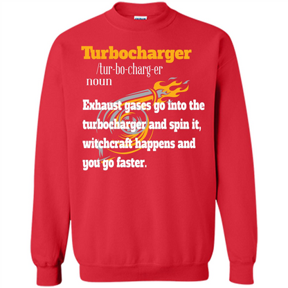 Car Lover T-shirt Turbocharger Exhaust Gases Go Into The Turbocharger Red
