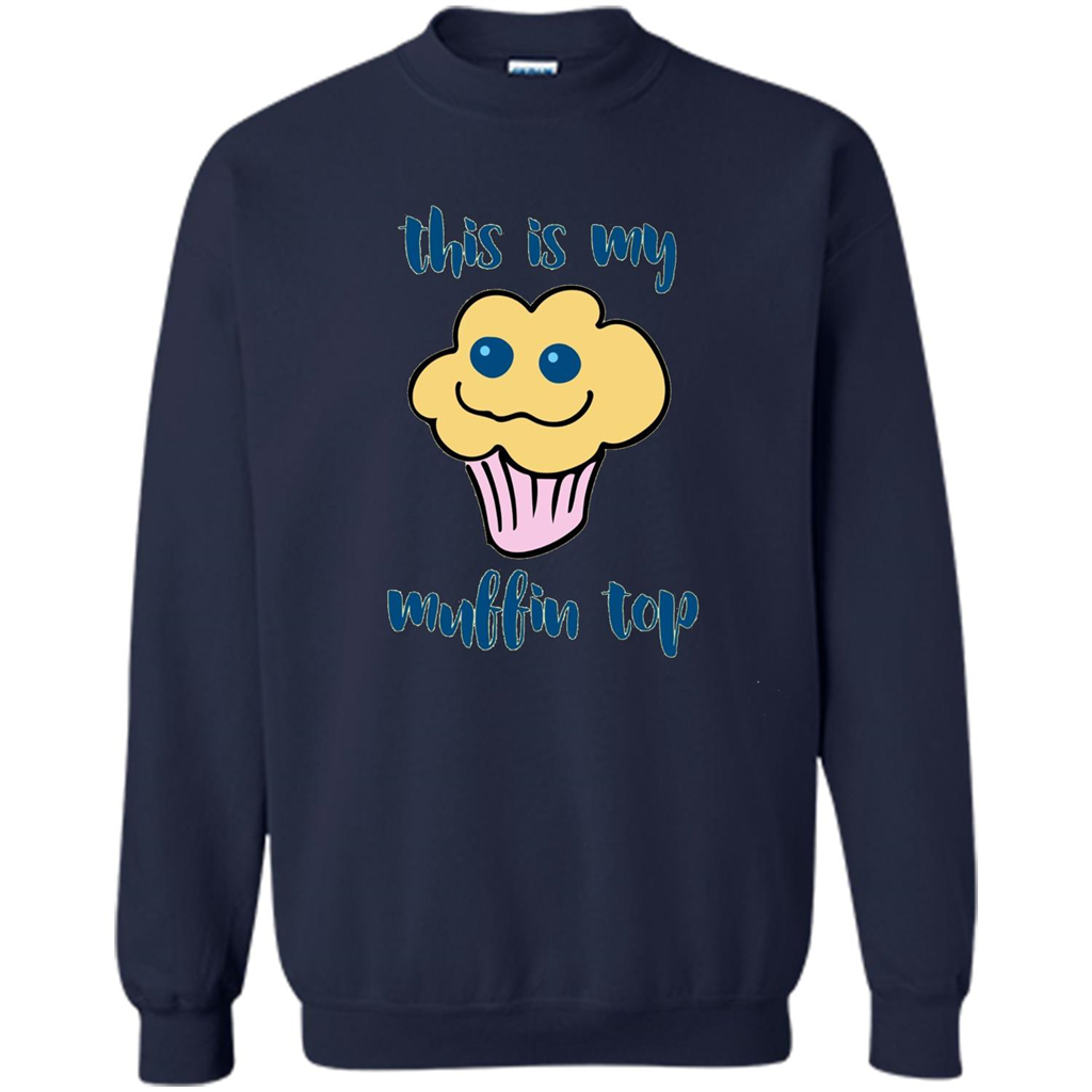 Baking T-shirt Funny This Is My Muffin Top T-Shirt Navy