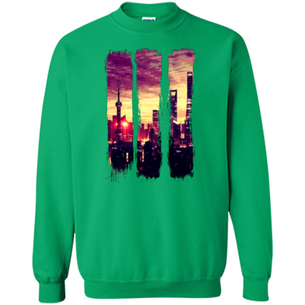 Sunset City T-shirt Irish Green