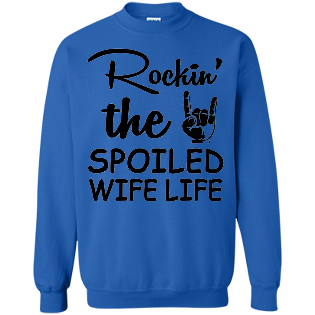 Rockin The Spoiled Wife Life White T-Shirt Royal