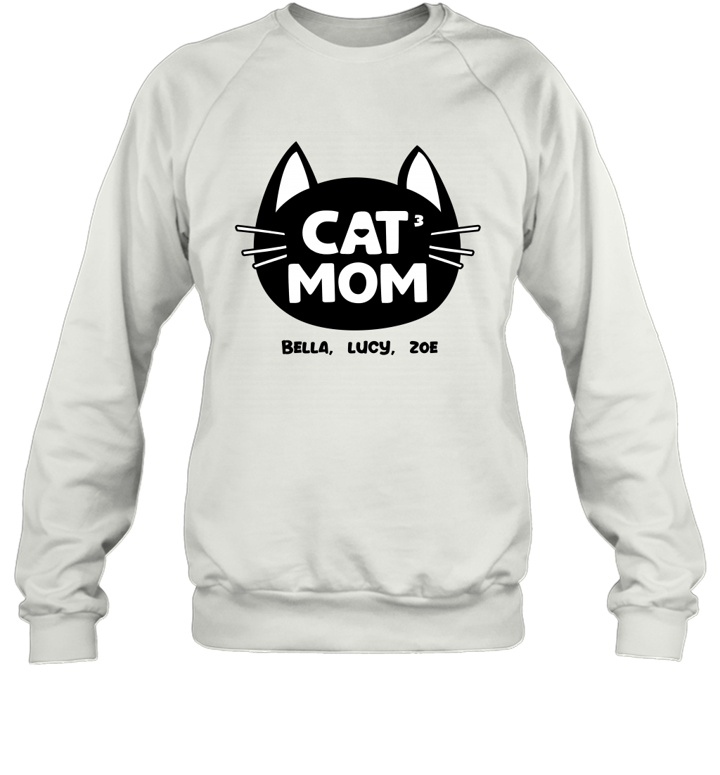 Cat Mom Family Members ( Customized Name or Number ) Sweatshirt