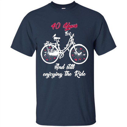 Anniversary T-shirt 40 Years And Still Enjoying The Ride Navy