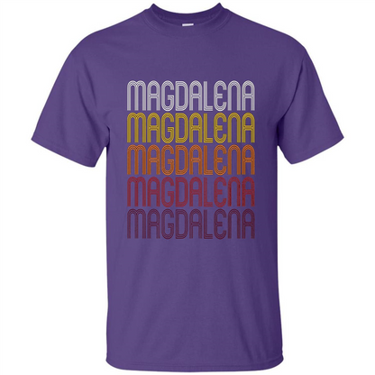 Magdalena Retro Wordmark Pattern T-shirt Purple