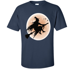 Halloween Full Moon Witch T-Shirt shirt