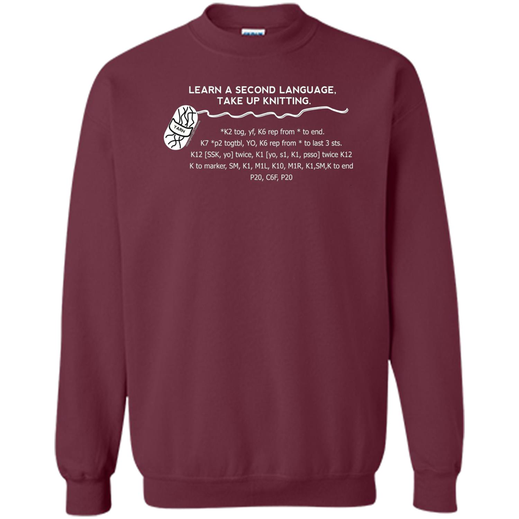 Funny Knitting T-shirt Knitting Gift Shirt Maroon