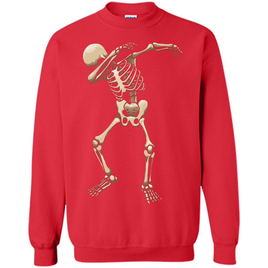 Halloween T-shirt Dabbing Skeleton T-shirt Red