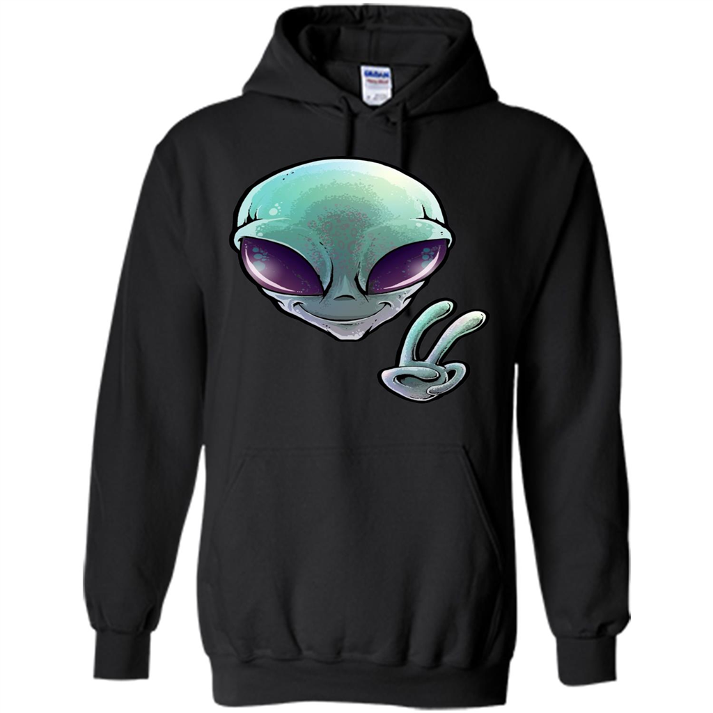 Peace Alien T-shirt Black