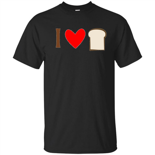 I Love White Bread T-shirt Black