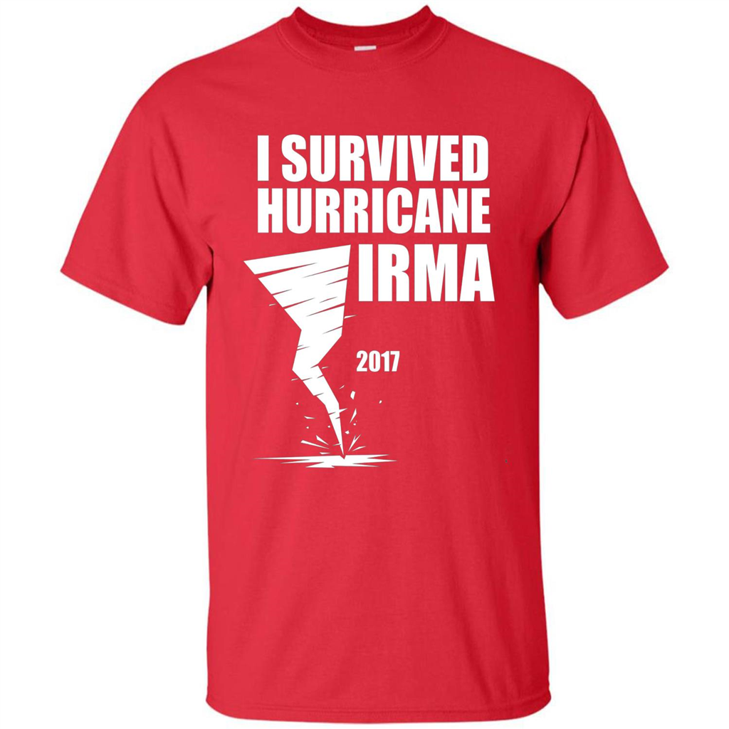 I Survived Hurricane Irma Graphic T-shirt Red