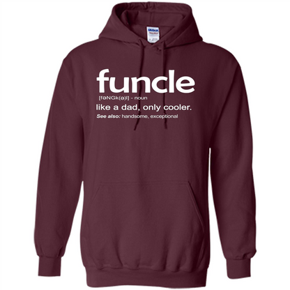 Funcle Definition T-shirt Funny Gift For Uncle Maroon