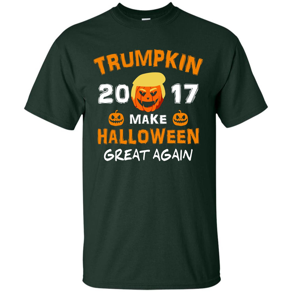 Halloween T-shirt Trumpkin 2017 Make Halloween Great Again T-shirt Forest Green