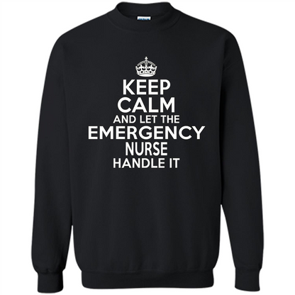 Keep Calm And Let The Emergency Nurse Handle It T-shirt Orange