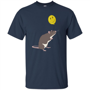 Rat Holding A Smiley Faced Balloon T-shirt