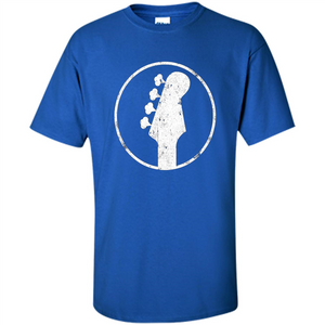Bass Player - 4 String Headstock Distressed Bass T-shirt