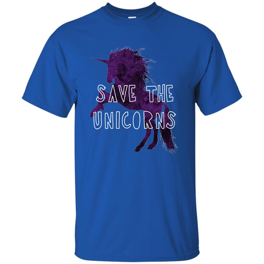 Unicorn T-shirt Save the Unicorns T-shirt Royal