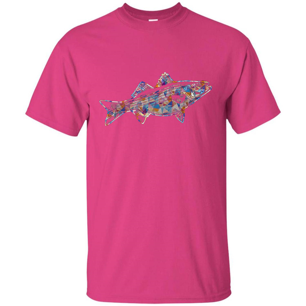 Striped Bass T-shirts - Love Striped Bass Colorful T shirts Heliconia