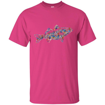 Striped Bass T-shirts - Love Striped Bass Colorful T shirts Heliconia