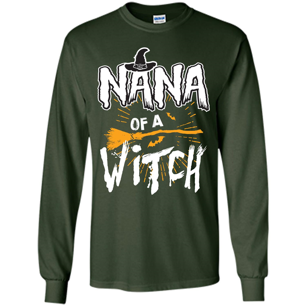 Halloween T-shirt Nana Of A Witch Forest Green