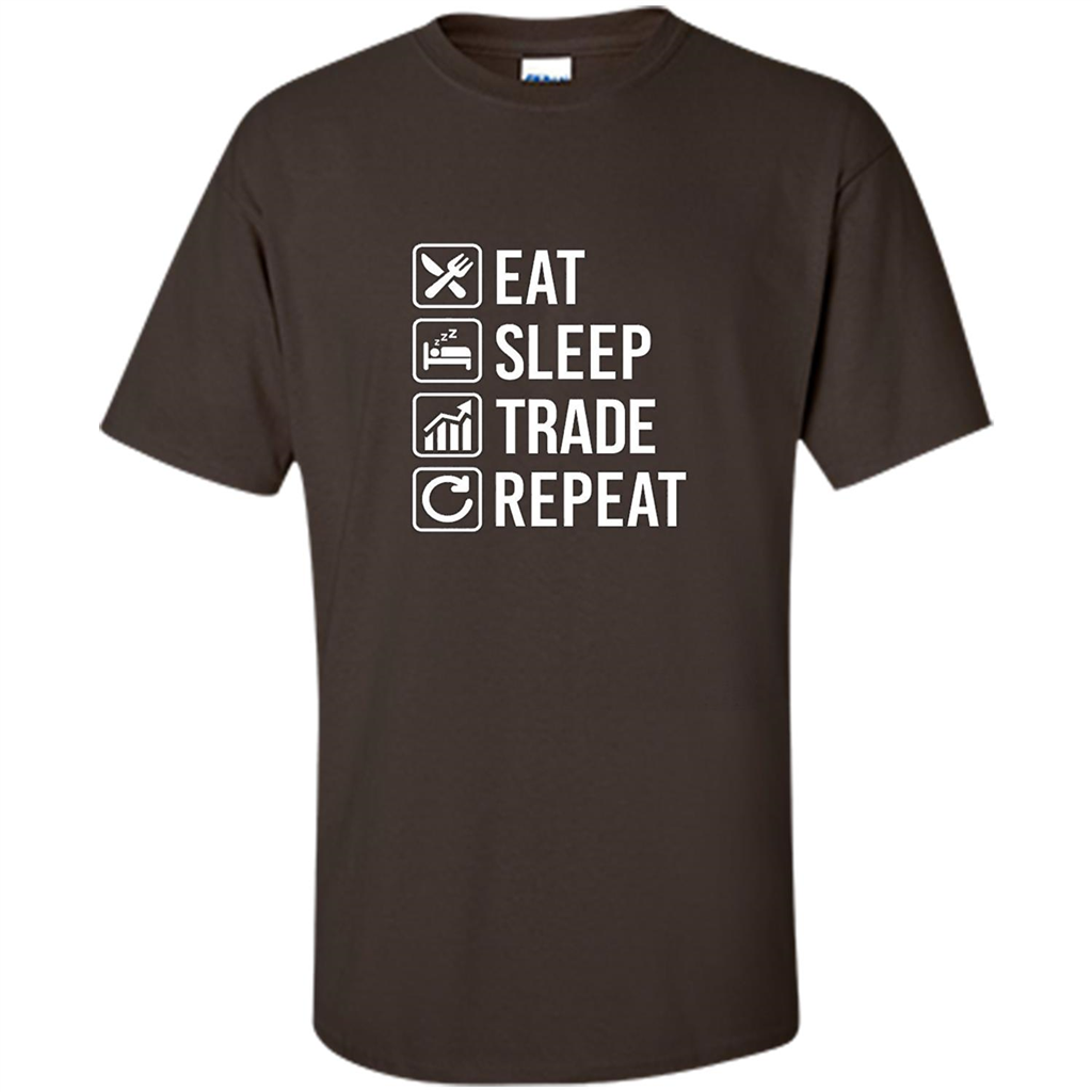 Eat Sleep Trade Repeat T-shirt Dark Chocolate