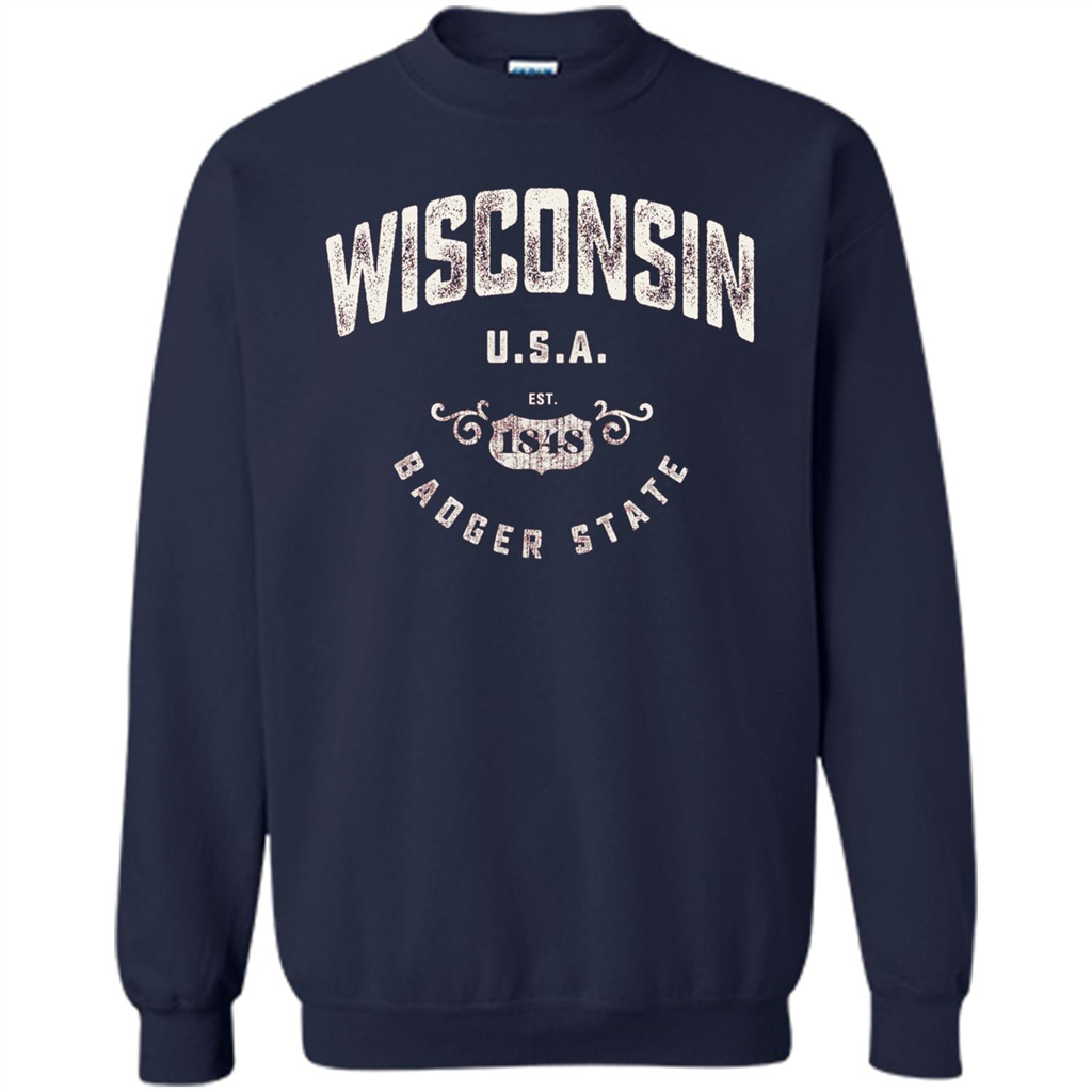 Wisconsin Badger State T-shirt Navy