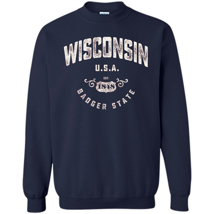 Wisconsin Badger State T-shirt Navy