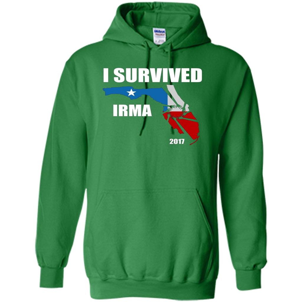 I Survived Hurricane Irma 2017 T-shirt Irish Green
