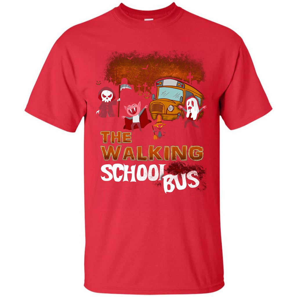Halloween T-shirt The Walking School Bus T-shirt Red