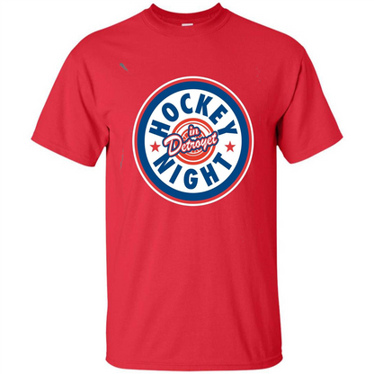 Hockey Night In Detroyet T-shirt Red