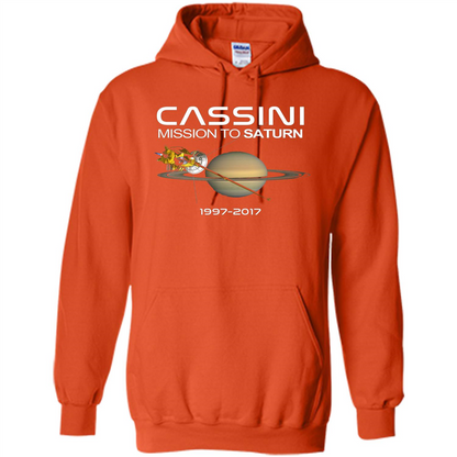 Cassini Mission to Saturn Space T-Shirt Orange