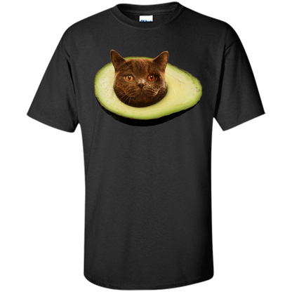 Avocato T-Shirt Avocado Cat Black