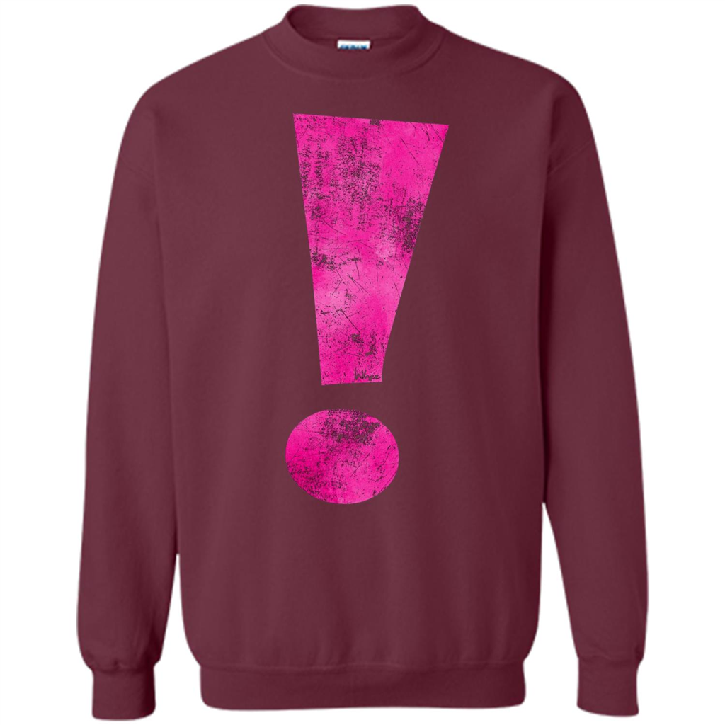 Exclamation Point Graphic T-shirt Maroon