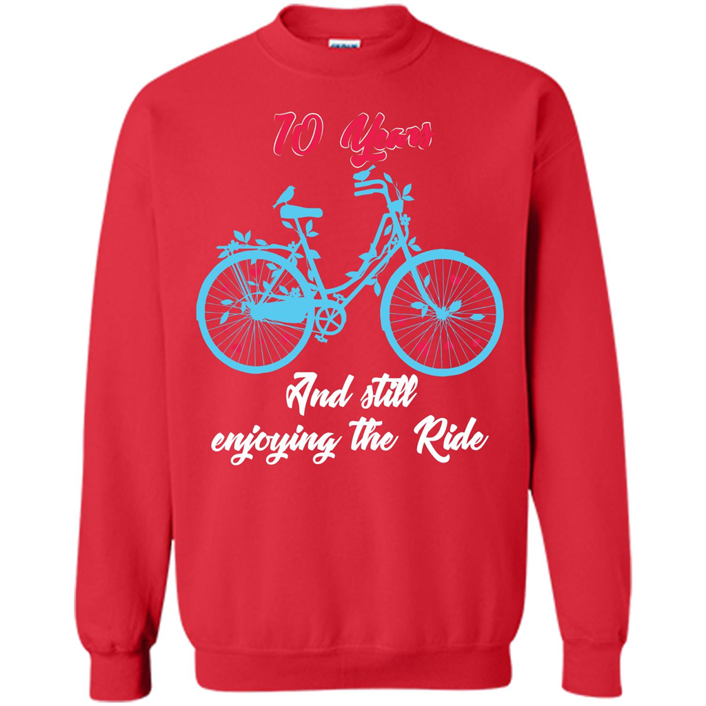 Anniversary T-shirt 10 Years And Still Enjoying The Ride Red