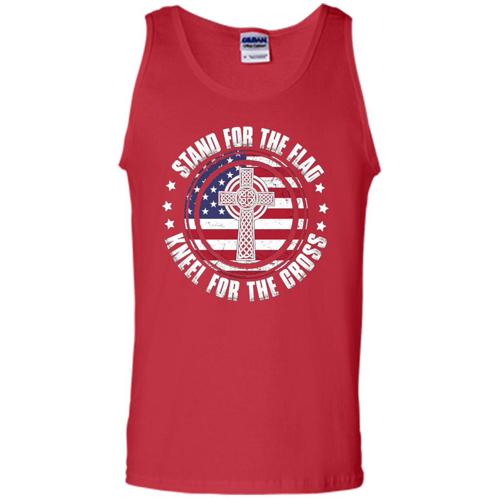 Stand For The Flag Knell For The Cross T-shirt Red