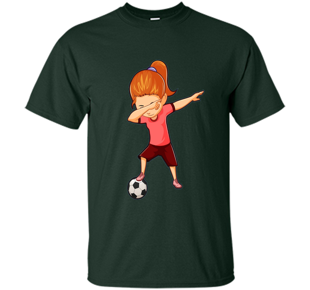 Soccer T-shirt Dabbing Boy Forest Green