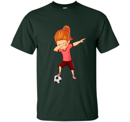 Soccer T-shirt Dabbing Boy Forest Green
