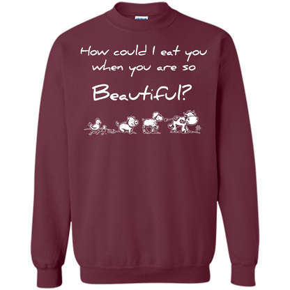 Animal T-shirt How Could I Eat You When You Are So Beautiful Maroon