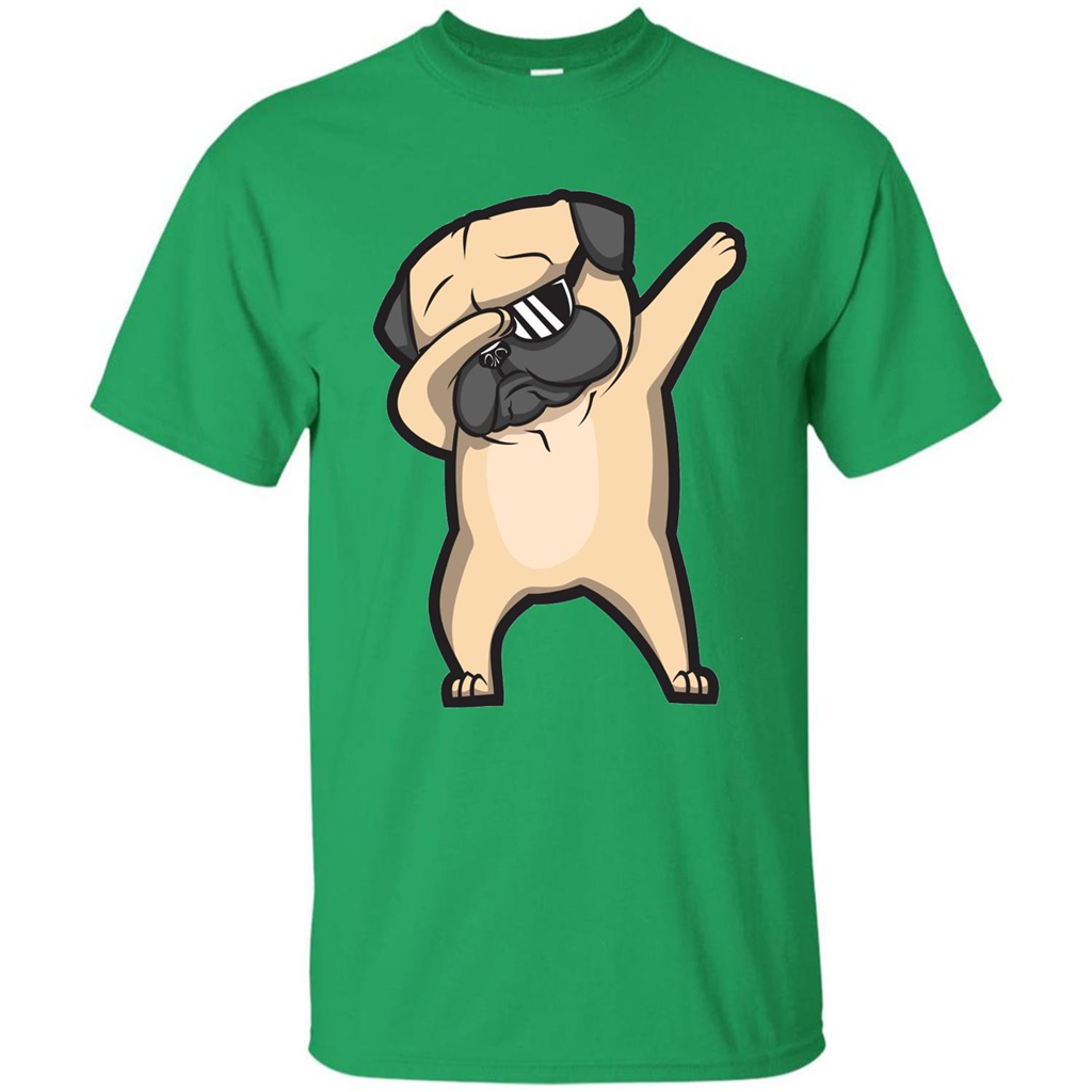Dabbing Pug Shirt - Cute Funny Dog Dab T-shirt Irish Green