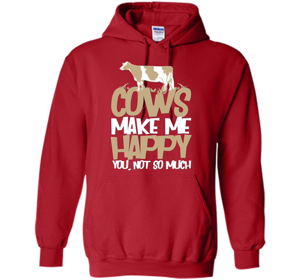 Cows Make Me Happy You Not So Much T-Shirt t-shirt Red
