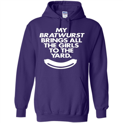 Oktoberfest T-shirt Funny My Bratwurst Sausage Shirt Purple