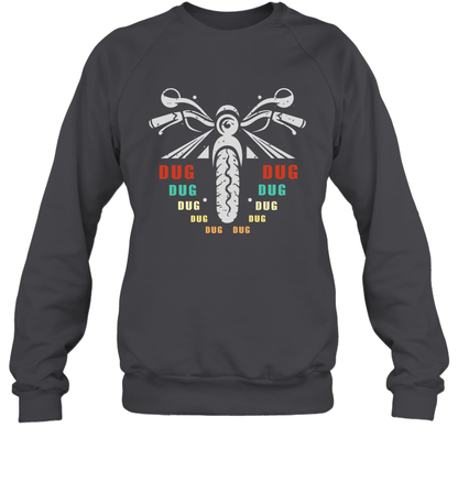 Dug Dug Dug Motorcycle Racing Shirt Sweatshirt Sweatshirt Dark Heather