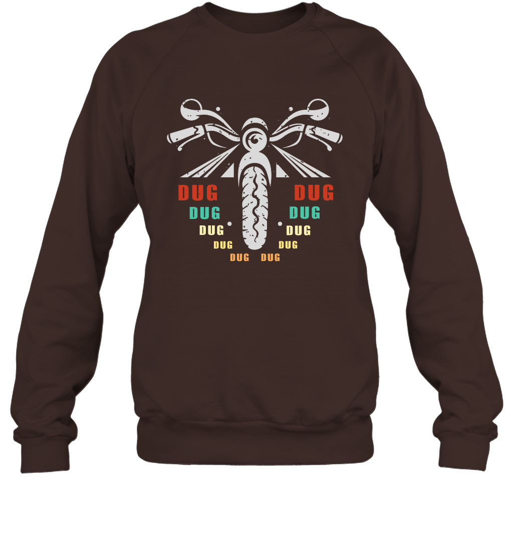 Dug Dug Dug Motorcycle Racing Shirt Sweatshirt Sweatshirt Dark Chocolate