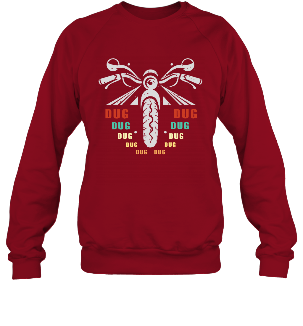 Dug Dug Dug Motorcycle Racing Shirt Sweatshirt Sweatshirt Cardinal Red