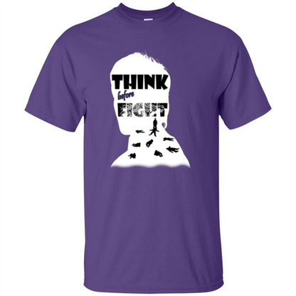 Think Before Fight T-shirt Purple