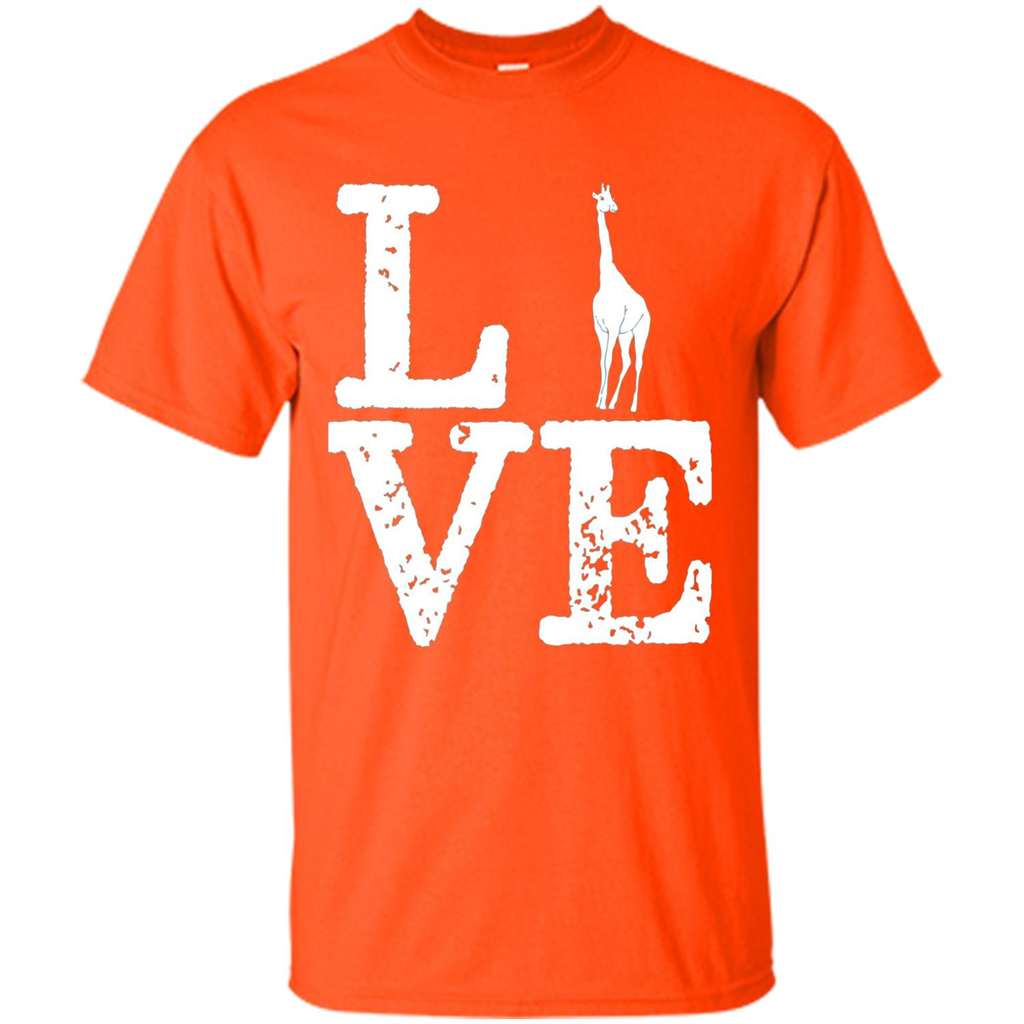 I Love Giraffe T-Shirt Orange