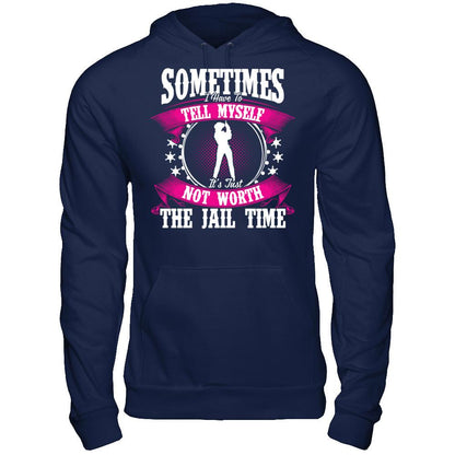 Sometimes I Have To Tell Myself It's Just Not Worth The Fail Time Gildan - Pullover Hoodie Navy
