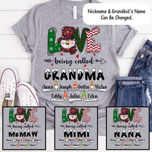 A00-T07-1962 Personalized Love Being Called Grandma Shirt