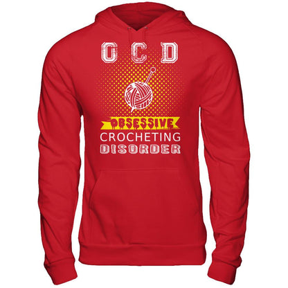 OCD - Obsessive Crocheting Disorder Gildan - Pullover Hoodie Red