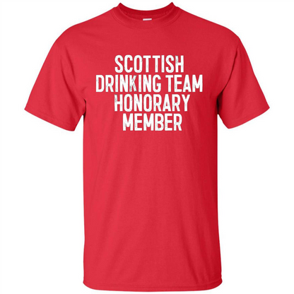 Scottish Drinking Team Honorary Member T-Shirt Red