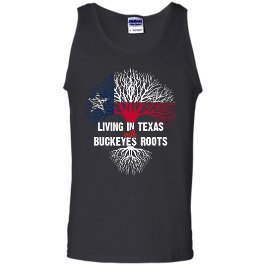 Living In Texas With Buckeyes Roots T-shirt Black